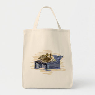 Bolsa Tote Patos marrons no telhado