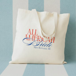 Bolsa Tote Patriotic All American Bride Bachelorette