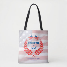 Bolsa Tote Patriotic Business Name Custom 4 de julho