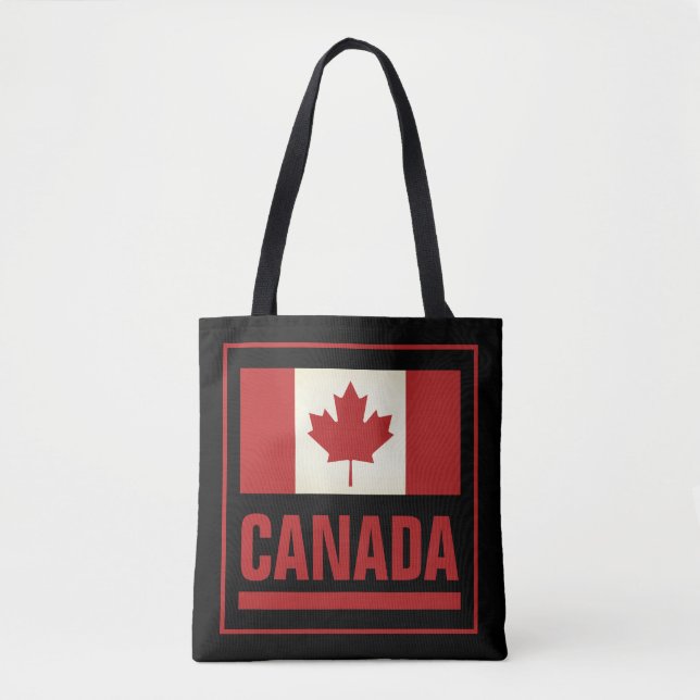 Bolsa Tote Patriotic canadense maple leaf flag (Frente)