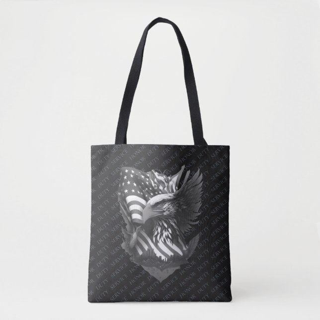 Bolsa Tote Patriotic Military Appreciation Thank You Veterans (Frente)