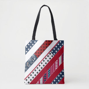 Bolsa Tote Patriótica, retalhos