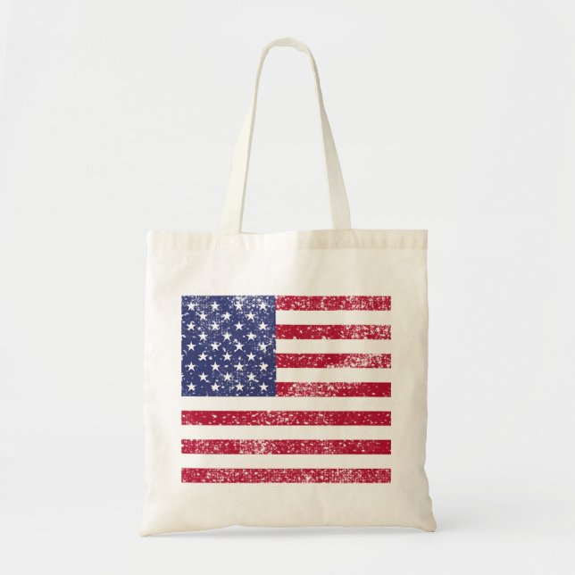 Bolsa Tote Patriótico 4º De Julho Bandeira Americana (Frente)
