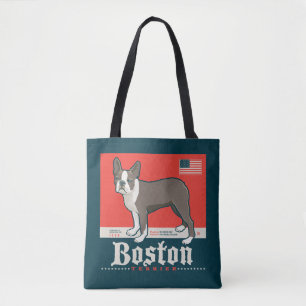 Bolsa Tote Patriótico Boston Terrier