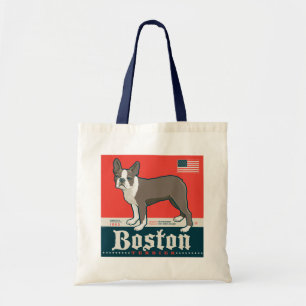 Bolsa Tote Patriótico Boston Terrier