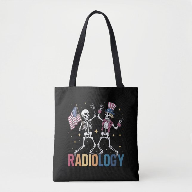 Bolsa Tote Patriótico da Tecnologia de Raios-X da Radiologia  (Frente)