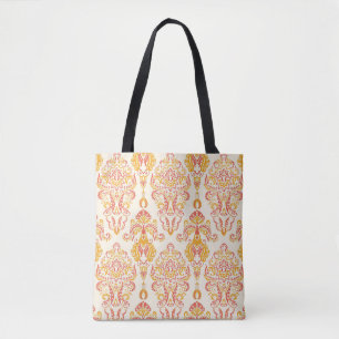 Bolsa Tote Patten floral de safena. Clássico Barroco