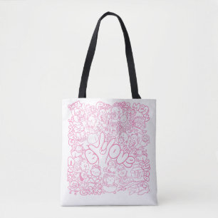 Bolsa Tote Patten Gato Bonito com Sinal ASL ILY - Design ASL