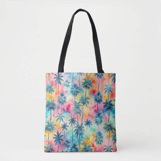 Bolsa Tote Pattern Tie Dye Palms (Frente)