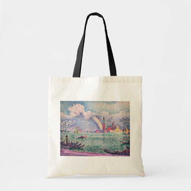 Bolsa Tote Paul Signac - Arco-Íris, Veneza (Frente)