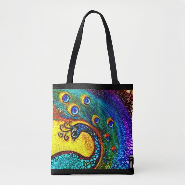 Bolsa Tote Pavão da dança (Frente)