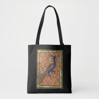 Bolsa Tote Pavão do Bestiário Medieval c. 1270