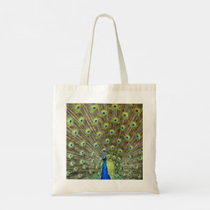 Bolsa Tote Pavão e Pena de Pavão