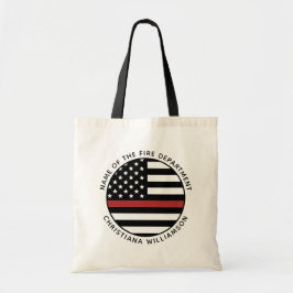 Bolsa Tote Pavilhão Personalizado do Bombeiro Thin Red Line U