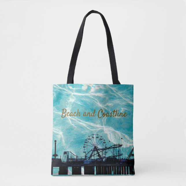 Bolsa Tote Pavimento do céu azul (Frente)