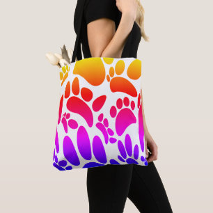 Bolsa Tote Pawprint do abstrato