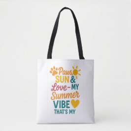 Bolsa Tote Paws, Sun & Love – Summer Vibes for Pet Lovers
