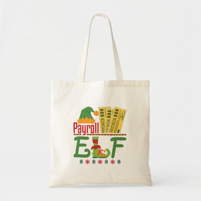Bolsa Tote Payroll Elf Christmas Payroll Manager (Frente)