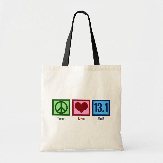 Bolsa Tote Paz Amor 13.1 Meia Maratona (Frente)