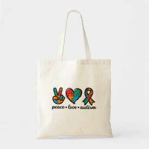 Bolsa Tote Paz Amor Autismo Consciência