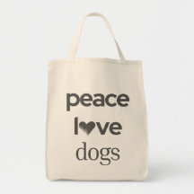 Paz Amor Cães Gráfico Moderno para Amantes de Cães