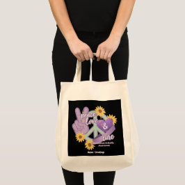Bolsa Tote Paz Amor Curto Artrite Reumatoide Sensibilização