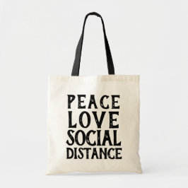 BOLSA TOTE PAZ - AMOR - DISTÂNCIA SOCIAL |