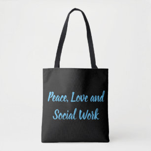 Bolsa Tote Paz, Amor e Trabalho Social