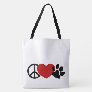 Bolsa Tote Paz-Amor-Pata