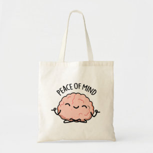 Bolsa Tote Paz De Mente Engraçado Meditação De Cérebros