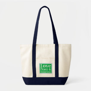Bolsa Tote Paz do amor & sacola da graxa da galinha