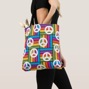 Bolsa Tote Paz dos anos 70