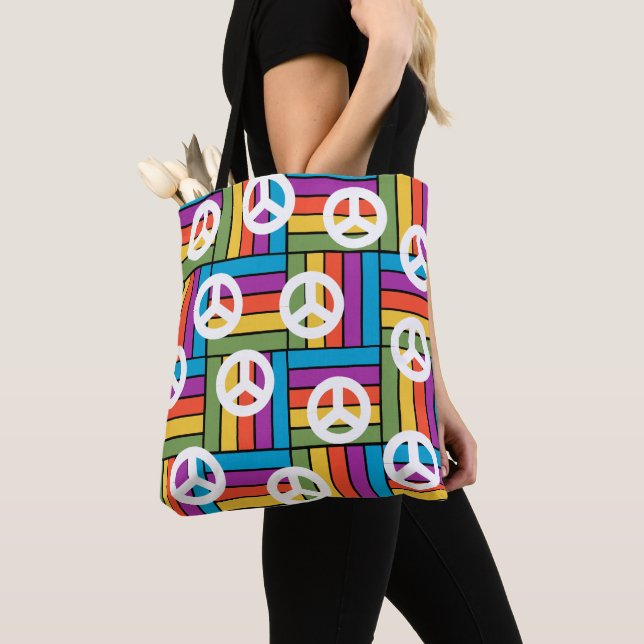 Bolsa Tote Paz dos anos 70 (Close Up)