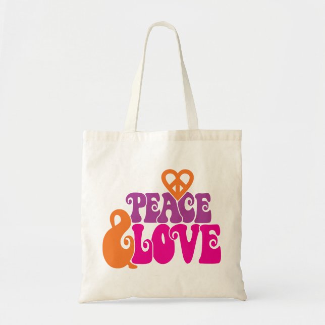 Bolsa Tote Paz e Amor (Frente)