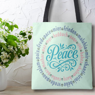 Bolsa Tote Paz em Todas as Línguas