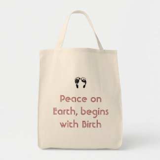 Bolsa Tote Paz no nascimento