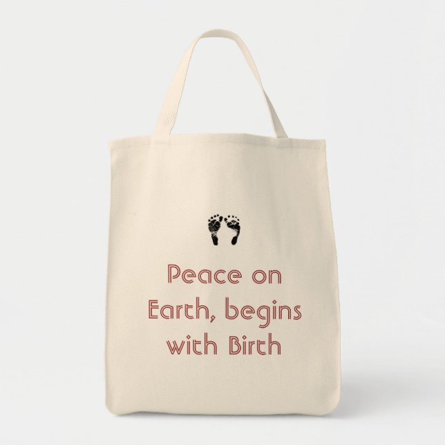 Bolsa Tote Paz no nascimento (Frente)