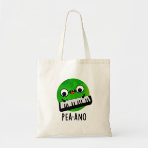 Bolsa Tote Pea-ano Funny Music Veggie Pea Pun