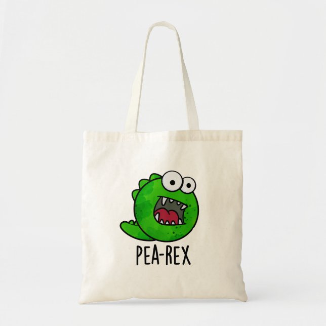 Bolsa Tote Pea Rex Funny Dinosaur Veggie TRex Pun (Frente)