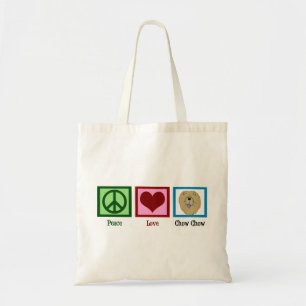 Bolsa Tote Peace Love Chow Chow