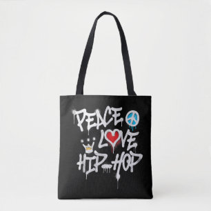 Bolsa Tote Peace Love Hip Hop Dancing