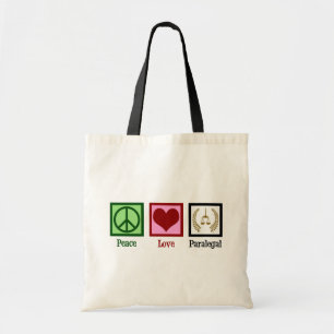 Bolsa Tote Peace Love Paralegal