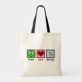 Bolsa Tote Peace Love Sewing Cujo Seamstresse