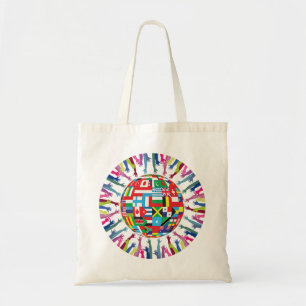 Bolsa Tote PEACE World Flagers levantados