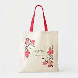 Bolsa Tote Peach Blossom Watercolor Dia de as mães Tob Bag