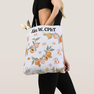 Bolsa Tote Peaches Personalizados, Apricots & RX Pharmacy Bol