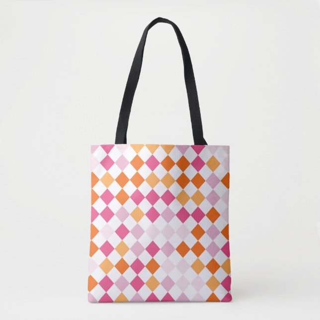 Bolsa Tote Peachy Sunset Harlequin (Frente)