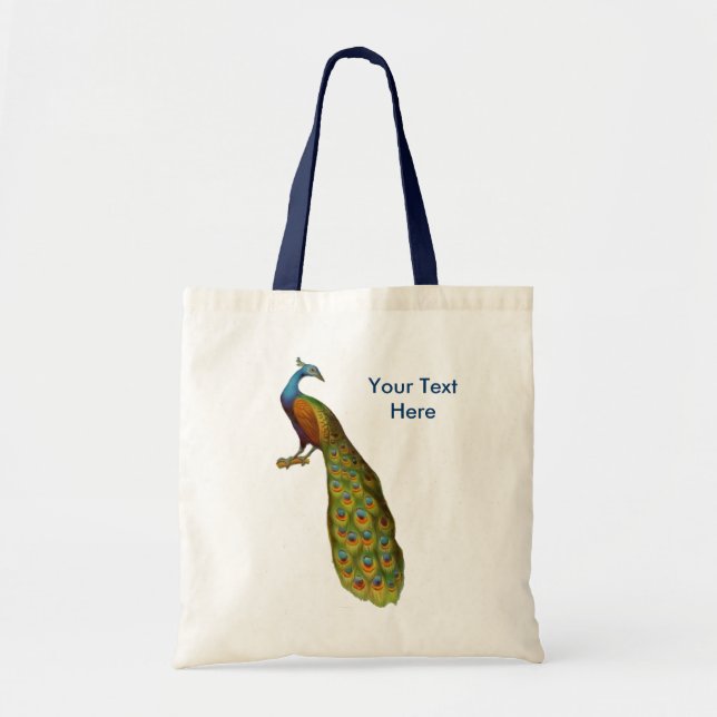 Bolsa Tote Peacock Art Animal Tote Bag (Frente)