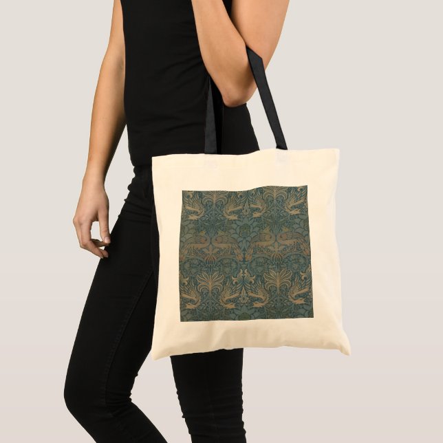 Bolsa Tote Peacock e Dragon por William Morris (Frente (produto))