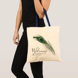 Bolsa Tote Peacock Feather | Saco de Tote Ameaçado